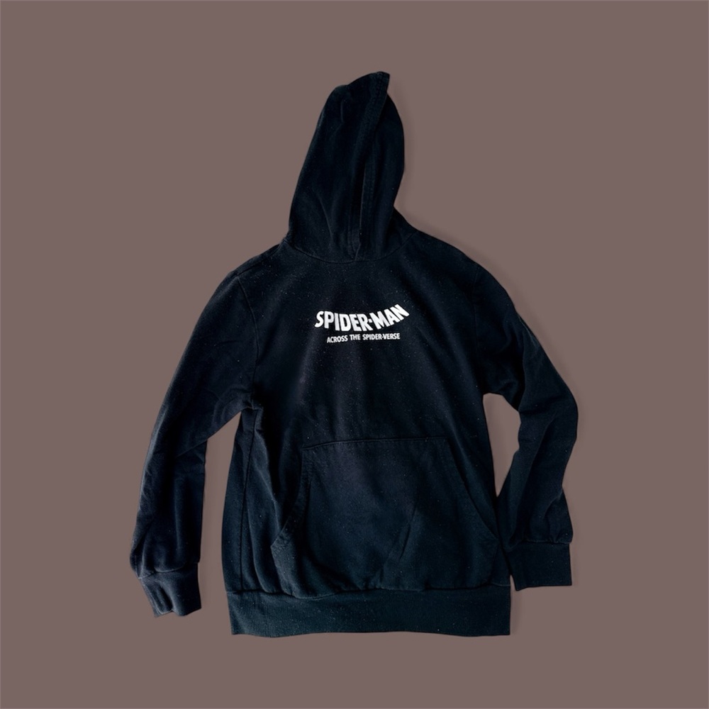 Marvel Spider-Man: Across The Spider-Verse Lightweight Black Hoodie youth size M
